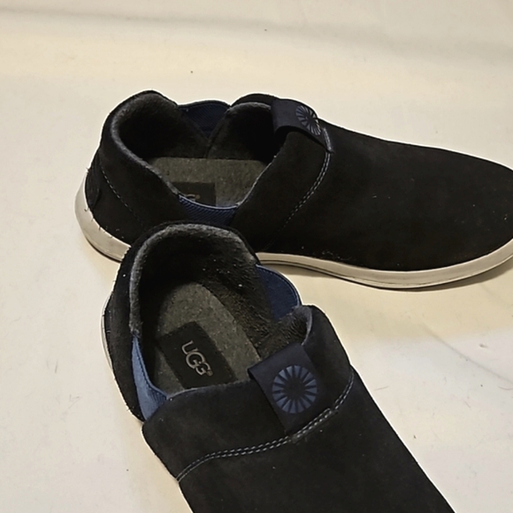 UGG Mens Hanz Blue Suede Slippers Size 10 - Picture 5 of 13